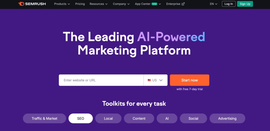 What is SEMrush? Best All-in-One Tool for SEO and Digital Marketing 2025 2 Semrush Interface 1